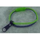 Reißverschluß Armband 19cm Neon grün/lila